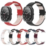 Stainless Steel Silver Buckle Leather Watch Band - Image 2