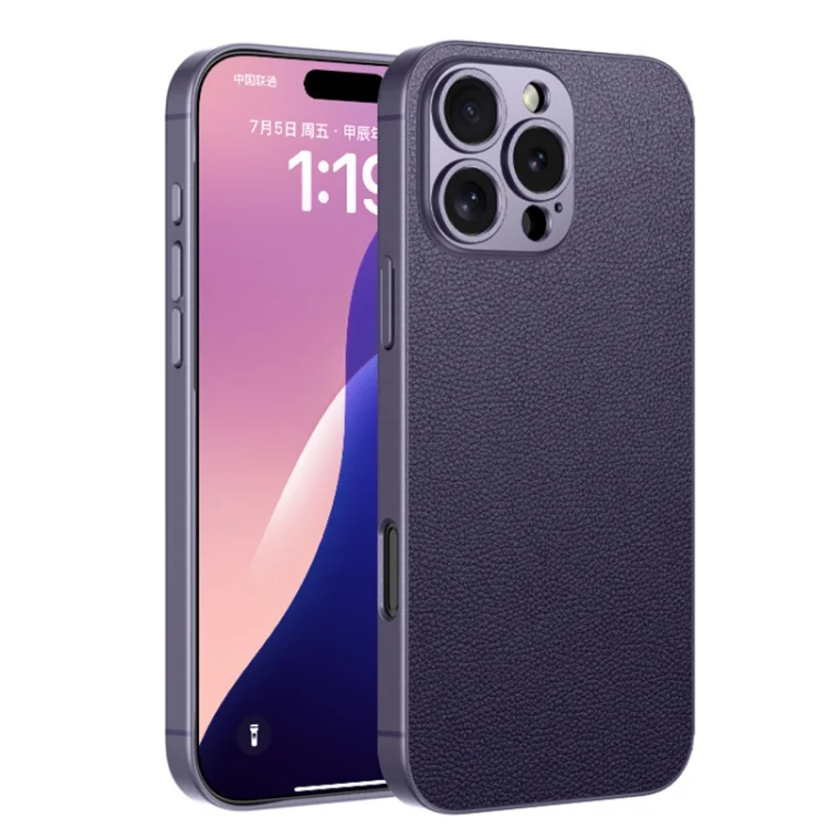 GKK Metal Paint Skin Feel Leather Full Coverage Phone Case, For iPhone 16 Pro Max, For iPhone 16 Pro, For iPhone 16 Plus, For iPhone 16