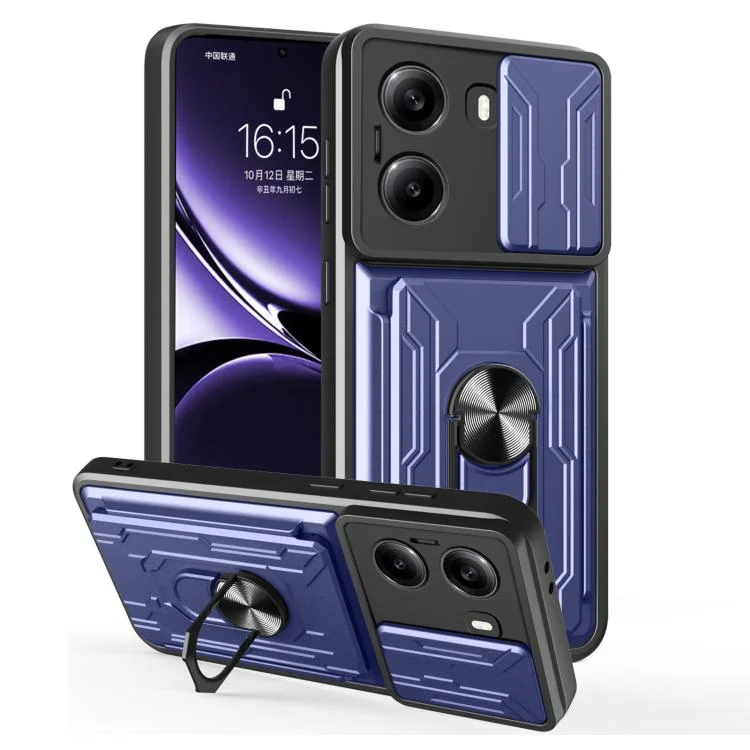 Sliding Camshield TPU+PC Phone Case with Card Slot, For Xiaomi Poco X7 Pro, For Xiaomi Poco M7 Pro 5G