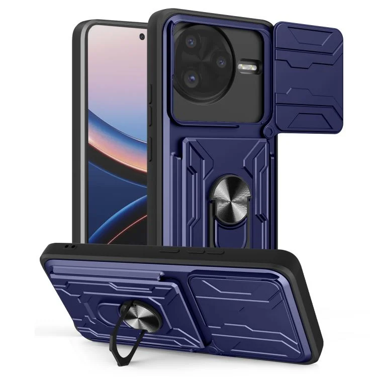 Sliding Camshield TPU+PC Phone Case with Card Slot, For Xiaomi Poco F7 Ultra, For Xiaomi Poco F7 Pro