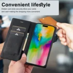LC.IMEEKE RFID Anti-theft Leather Phone Case, For iPhone 16 Pro Max, For iPhone 16 Pro, For iPhone 16 Plus, For iPhone 16 - Image 5