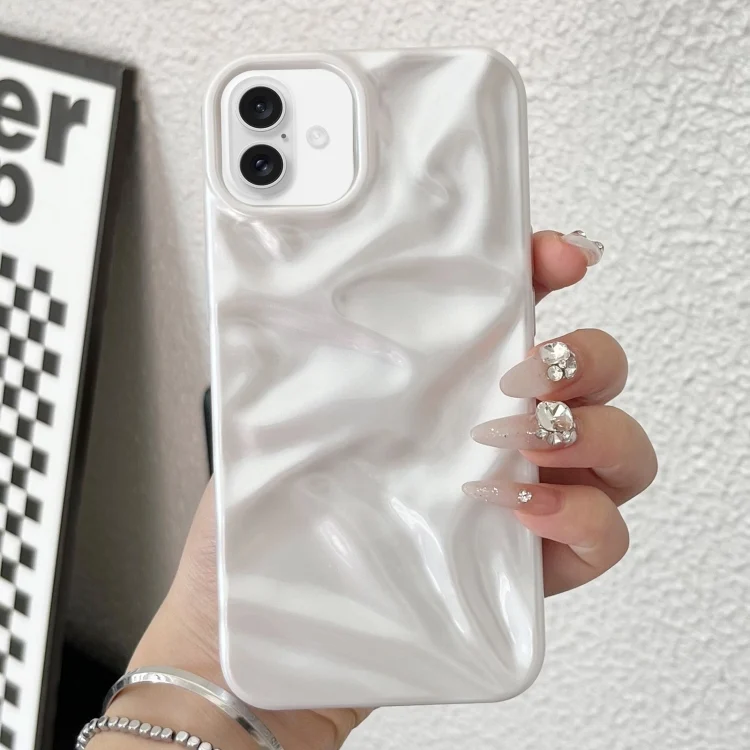 Water Ripple Electroplating Paint TPU Phone Case, For iPhone 16 Plus