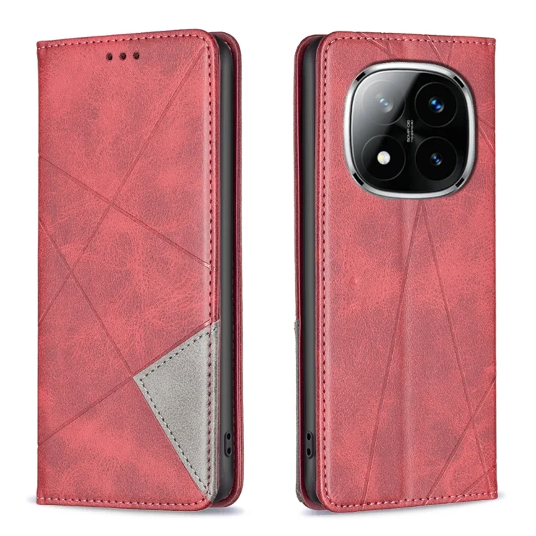 Rhombus Texture Magnetic Leather Phone Case, For Redmi Note 14 Pro 5G / Note 14 Pro+ 5G, For Redmi 14C 4G