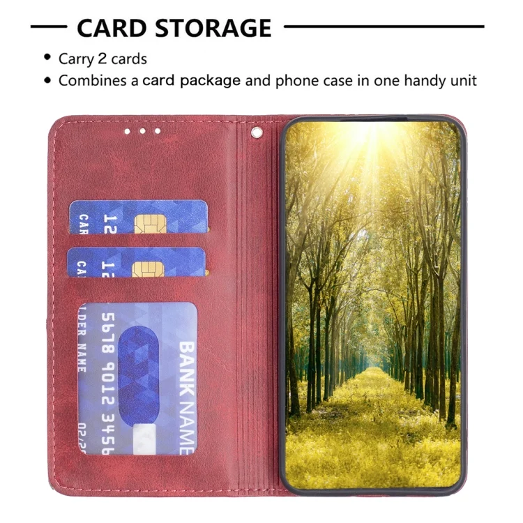 EDA007060603A_4.webp Rhombus Texture Magnetic Leather Phone Case, For Redmi Note 14 Pro 5G / Note 14 Pro+ 5G, For Redmi 14C 4G - Image 5