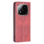 Rhombus Texture Magnetic Leather Phone Case, For Redmi Note 14 Pro 4G, For Redmi Note 14 4G 163.25mm, For Redmi Note 14 5G - Image 4