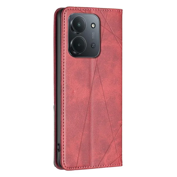 EDA007060608A_2.webp Rhombus Texture Magnetic Leather Phone Case, For Redmi 15C 4G 173.1mm / 15C 5G 173.1mm, For Redmi A5 4G 171.7mm, For Redmi K80 / K80 Pro - Image 3