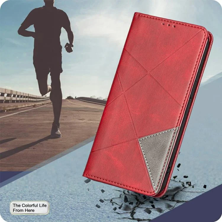 EDA007060608A_9.webp Rhombus Texture Magnetic Leather Phone Case, For Redmi 15C 4G 173.1mm / 15C 5G 173.1mm, For Redmi A5 4G 171.7mm, For Redmi K80 / K80 Pro - Image 10
