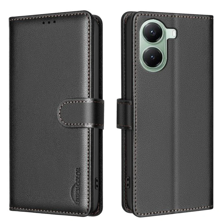 Litchi Texture RFID Anti-theft Leather Phone Case, For Redmi Turbo 4, For Redmi Note 14 Pro 4G, For Redmi Note 14 4G 163.25mm, For Redmi Note 14 5G