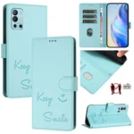 Smile Embossing RFID Leather Phone Case, For OnePlus 9R / 8T, For OnePlus Nord CE 5G, For OnePlus Nord 2 5G