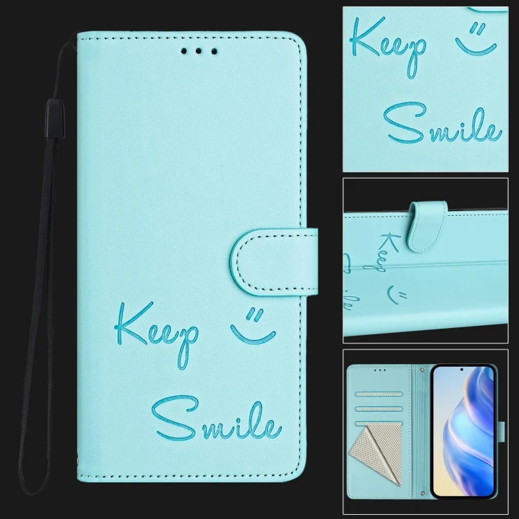 EDA007064722A_1.webp Smile Embossing RFID Leather Phone Case, For OnePlus 9R / 8T, For OnePlus Nord CE 5G, For OnePlus Nord 2 5G - Image 2