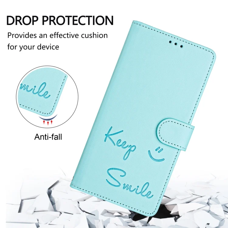 EDA007064722A_5.webp Smile Embossing RFID Leather Phone Case, For OnePlus 9R / 8T, For OnePlus Nord CE 5G, For OnePlus Nord 2 5G - Image 6