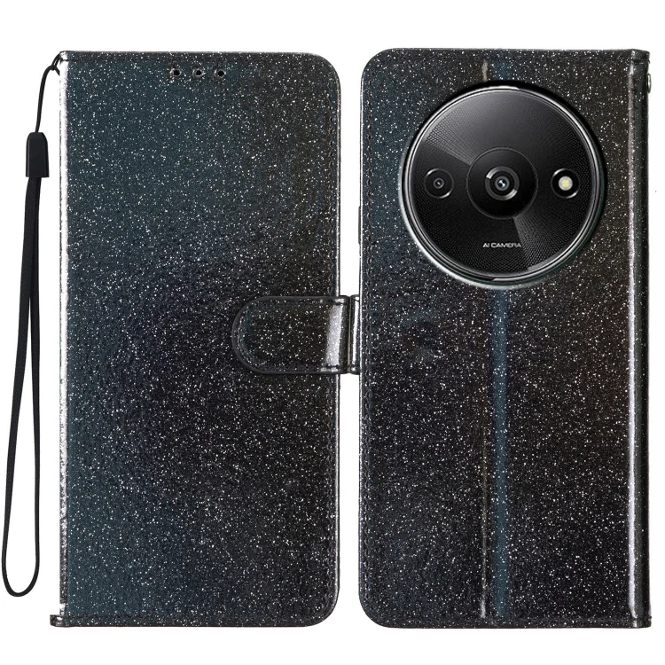 Glitter Powder Flip Leather Phone Case, For Redmi A3