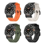 Black Steel Buckle Rubber Quick Release Watch Band - Image 3