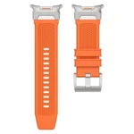 Silver Steel Buckle Rubber Quick Release Watch Band - Image 6