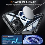 RedPepper Tempered Glass MagSafe Phone Case, For iPhone 16 Pro Max, For iPhone 16 Pro - Image 7