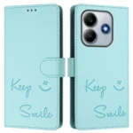 Smile Embossing RFID Leather Phone Case, For Redmi Note 14 5G, For Redmi Note 14 Pro 5G / 14 Pro+ 5G, For Redmi 14C 4G - Image 3