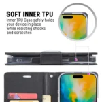 GOOSPERY CANVAS DIARY Fabric Texture Flip Leather Phone Case, For iPhone 16 Pro Max, For iPhone 16 Pro, For iPhone 16 Plus, For iPhone 16 - Image 2