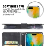 GOOSPERY BLUE MOON Crazy Horse Texture Leather Phone Case, For iPhone 16 Pro Max, For iPhone 16 Pro - Image 2