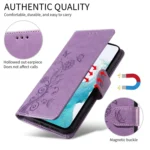 Embossed Butterfly Flowers Leather Phone Case, For vivo Y15A 4G Global / Y15s 4G, For vivo Y21 2021 / Y21s / Y33s 4G, For vivo Y76 5G / Y76s, For vivo Y17 / Y15 - Image 5