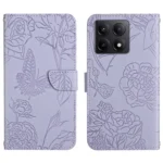 Skin Feel Butterfly Embossed Flip Leather Phone Case, For Xiaomi 14T Pro 5G Global, For Xiaomi 14T 5G Global
