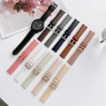 Genuine Leather Silver Buckle Replacement Strap Watchband - Image 4