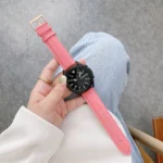 Genuine Leather Silver Buckle Replacement Strap Watchband - Image 6