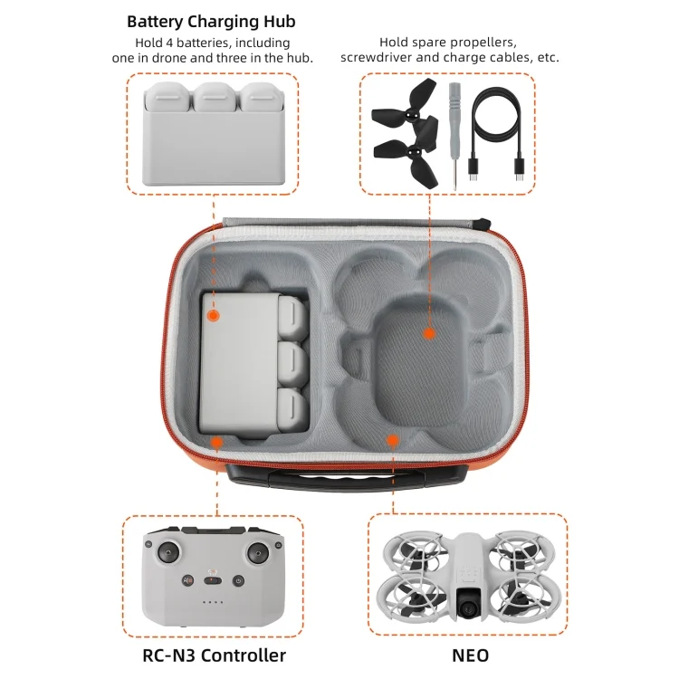 EDA0070917_B3.webp Sunnylife Drone Batteries Kit Storage Case Box Suitcase - Image 4