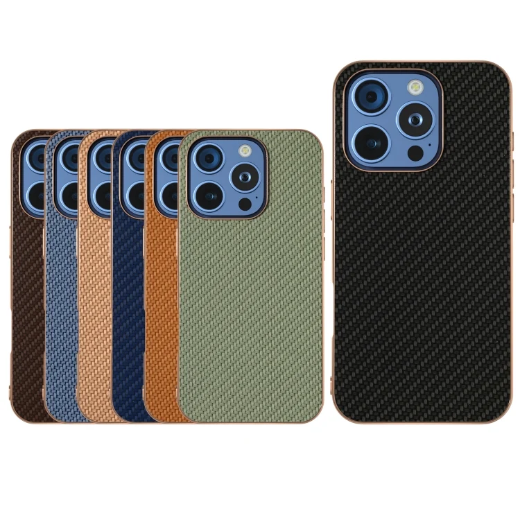 EDA007096601A_4.webp Nano Electroplating Carbon Fiber Texture Phone Case, For iPhone 16 Pro Max, For iPhone 16 Pro - Image 5