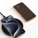 Nano Electroplating Carbon Fiber Texture Phone Case, For iPhone 16 Plus, For iPhone 16 - Image 2