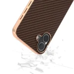 Nano Electroplating Carbon Fiber Texture Phone Case, For iPhone 16 Plus, For iPhone 16 - Image 4