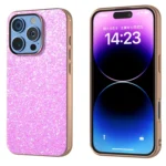 Electroplating Frame Colorful Glitter Phone Case, For iPhone 16 Pro Max, For iPhone 16 Pro