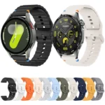 Wave Pattern Stitched Silicone Watch Band - Image 2