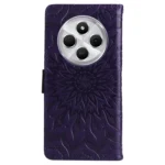 Embossed Sunflower Pattern Flip Leather Phone Case, For Redmi 14C 4G - Image 3
