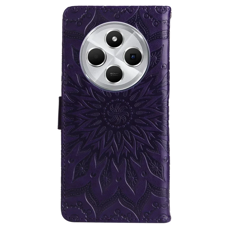 EDA007102701A_2.webp Embossed Sunflower Pattern Flip Leather Phone Case, For Redmi 14C 4G - Image 3