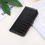 Crocodile Top Layer Cowhide Leather Phone Case, For Redmi Note 14 Pro 5G, For Redmi 14C 4G - Image 2