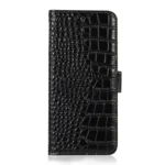 Crocodile Top Layer Cowhide Leather Phone Case, For Redmi Note 14 Pro 5G, For Redmi 14C 4G - Image 3