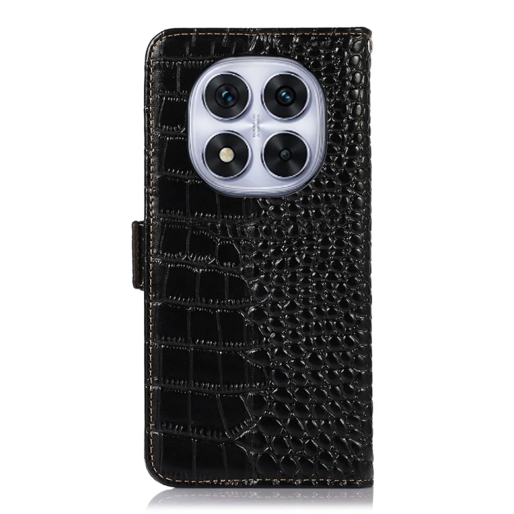 EDA007104003A_3.webp Crocodile Top Layer Cowhide Leather Phone Case, For Redmi Note 14 Pro 5G, For Redmi 14C 4G - Image 4