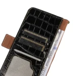 Crocodile Top Layer Cowhide Leather Phone Case, For Redmi Note 14 Pro 5G, For Redmi 14C 4G - Image 7