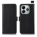 Magnetic Crazy Horse Texture Genuine Leather RFID Phone Case, For Redmi Note 14 5G, For Redmi Note 14 Pro 5G, For Redmi 14C 4G