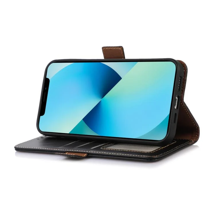 EDA007110203A_6.webp Magnetic Crazy Horse Texture Genuine Leather RFID Phone Case, For Xiaomi Poco X7 Pro, For Xiaomi 14T Pro, For Xiaomi 14T - Image 7