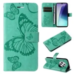 3D Butterfly Embossed Pattern Flip Leather Phone Case, For Redmi 14C 4G Global