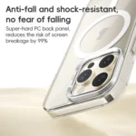 ZGA Magsafe Clear PC Tempered Glass Phone Case, For iPhone 16 Pro Max, For iPhone 16 Pro, For iPhone 16 Plus, For iPhone 16 - Image 4