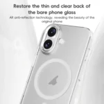 ZGA Magsafe Clear PC Tempered Glass Phone Case, For iPhone 16 Pro Max, For iPhone 16 Pro, For iPhone 16 Plus, For iPhone 16 - Image 5
