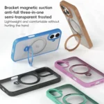 ZGA Magsafe Holder PC Hybrid TPU Phone Case, For iPhone 16 Plus, For iPhone 16 - Image 2