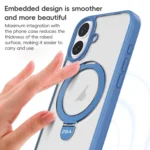 ZGA Magsafe Holder PC Hybrid TPU Phone Case, For iPhone 16 Plus, For iPhone 16 - Image 4
