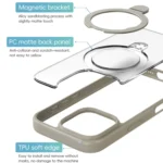 ZGA Magsafe Holder PC Hybrid TPU Phone Case, For iPhone 16 Plus, For iPhone 16 - Image 8