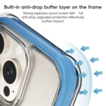 ZGA Colorful Airbag Magsafe PC Hybrid TPU Phone Case, For iPhone 16 Pro Max, For iPhone 16 Pro - Image 6