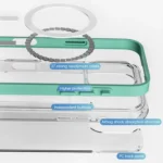 ZGA Colorful Airbag Magsafe PC Hybrid TPU Phone Case, For iPhone 16 Pro Max, For iPhone 16 Pro - Image 8