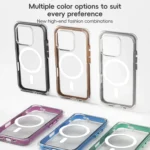 ZGA Colorful Airbag Magsafe PC Hybrid TPU Phone Case, For iPhone 16 Pro Max, For iPhone 16 Pro - Image 9