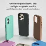 ZGA Colorful Liquid Silicone Magsafe Phone Case, For iPhone 16 Pro Max, For iPhone 16 Pro - Image 2